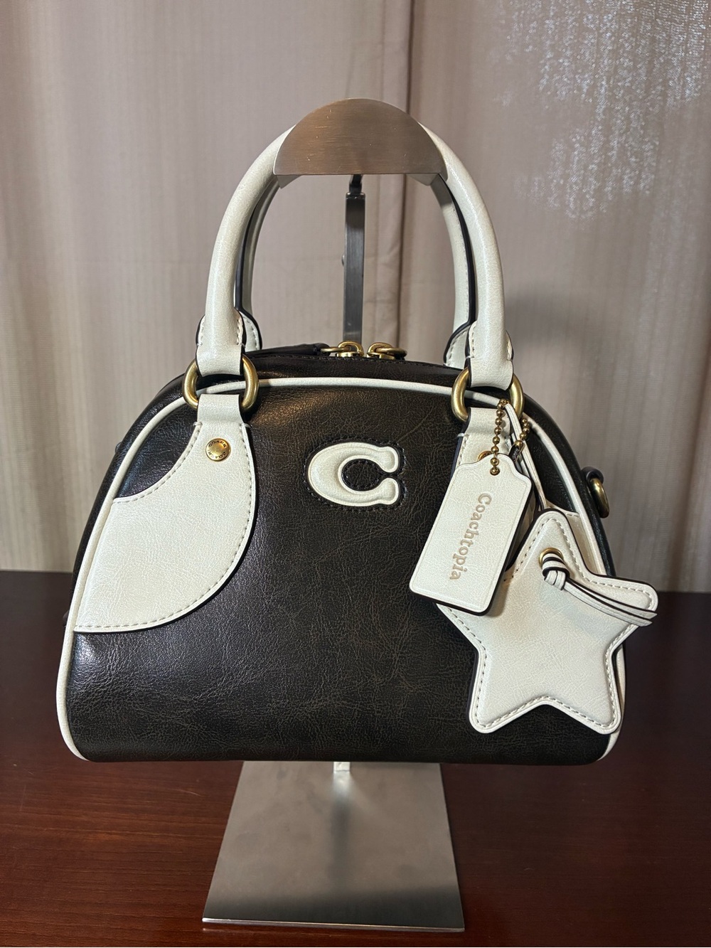 Coach Coachtopia Two-Tone Bowling Top Handle Bag